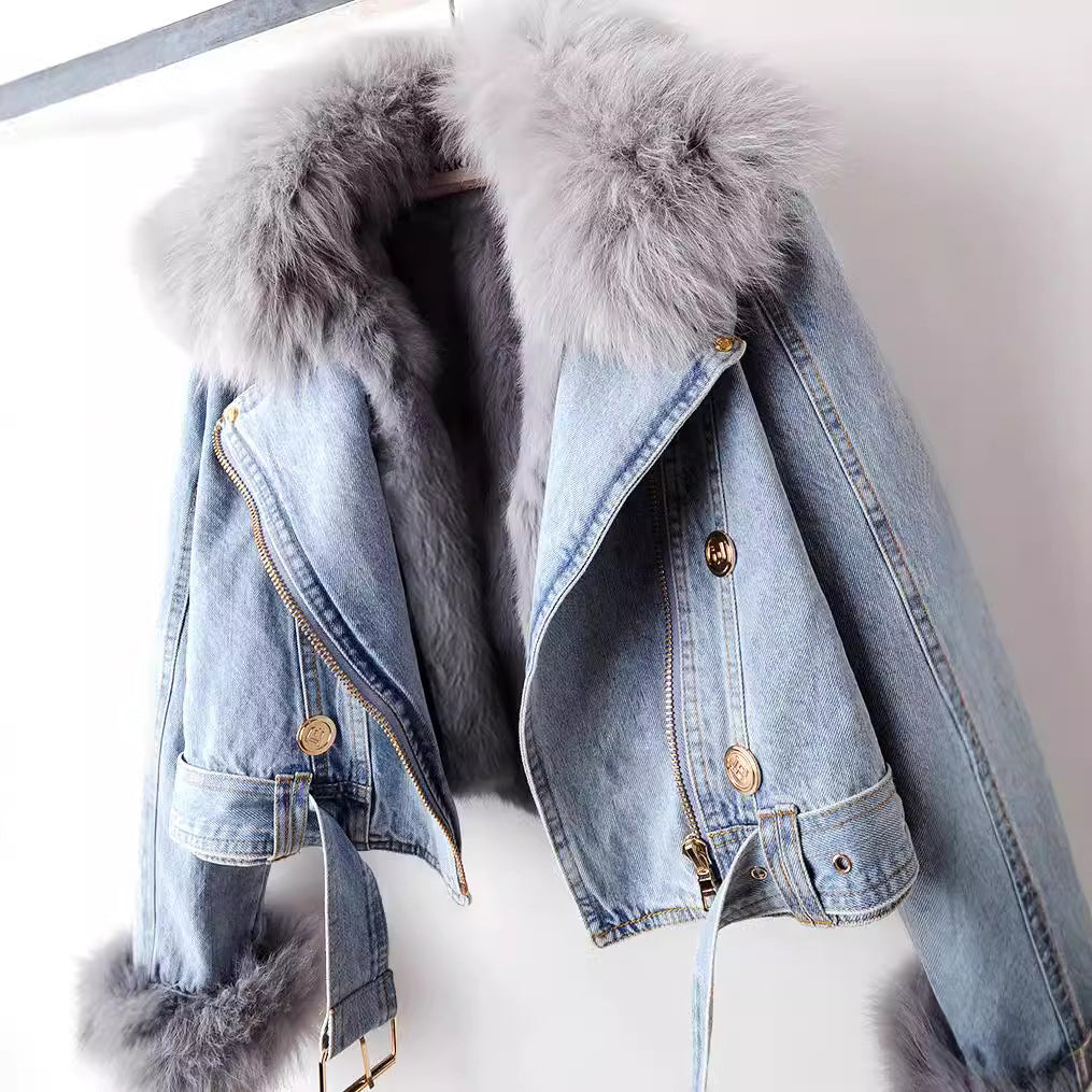 Frosty Fox™ Luxe Denim Coat