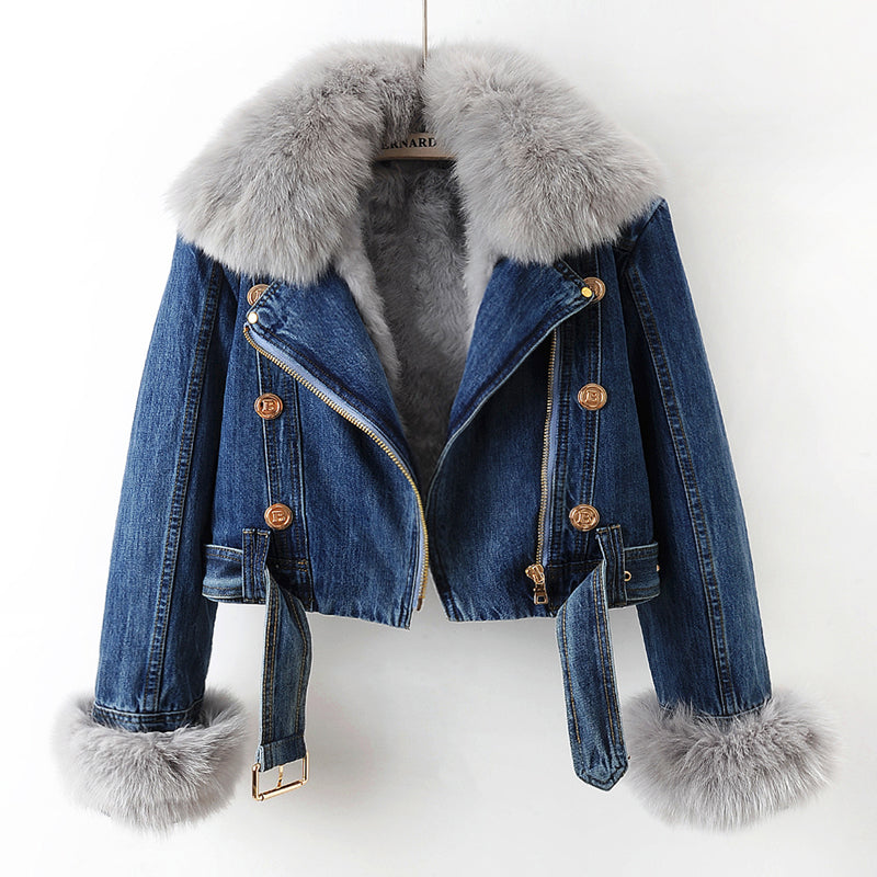 Frosty Fox™ Luxe Denim Coat