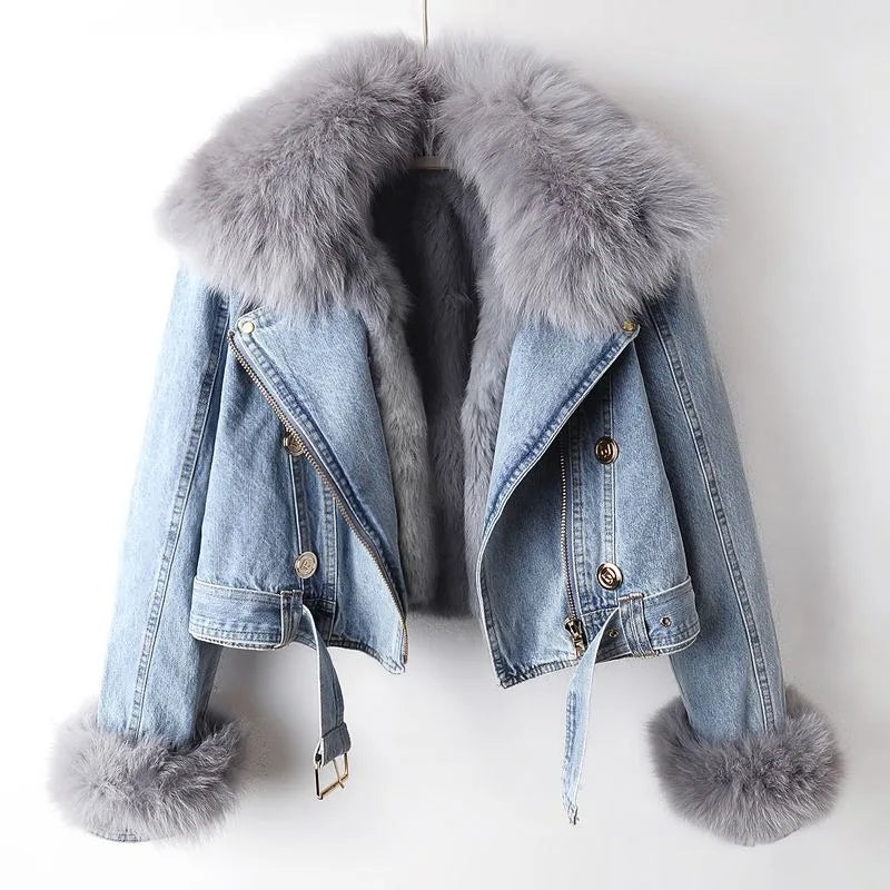 Frosty Fox™ Luxe Denim Coat