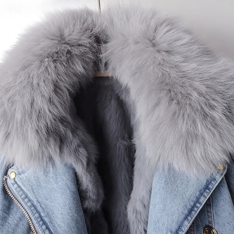 Frosty Fox™ Luxe Denim Coat